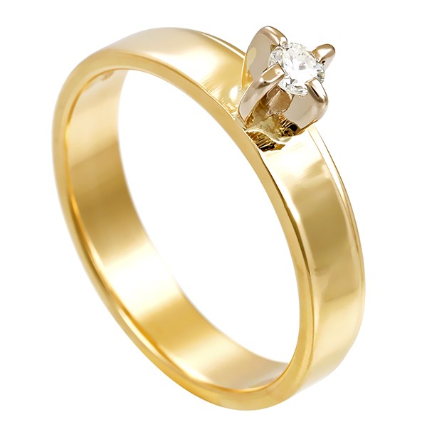 Diamantring, 14K, Gelbgold Detailbild #1