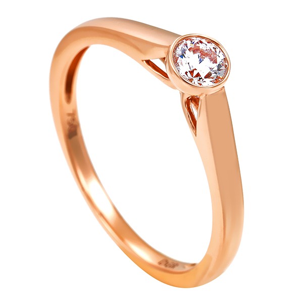 Diamantring, 18K, Rotgold, Brillant Detailbild #1