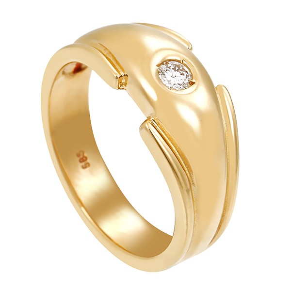 Damenring, 14K, Gelbgold, Brillant Detailbild #1