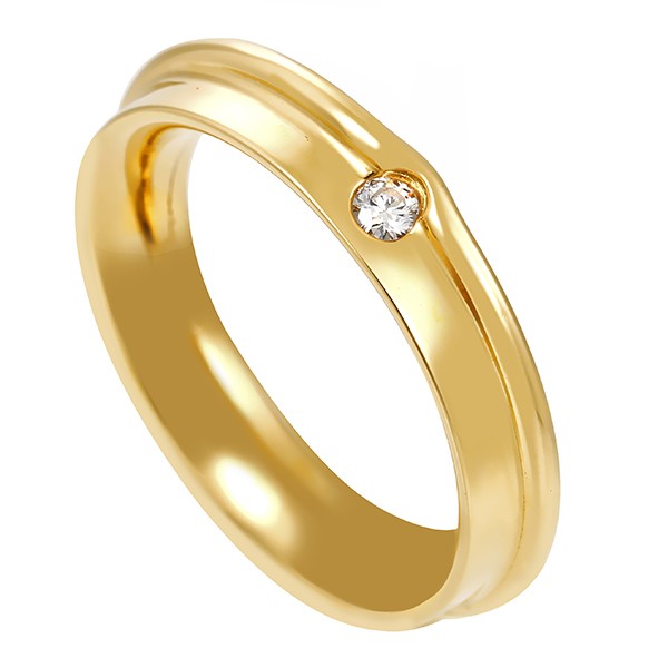 Diamantring, 18K, Gelbgold, Brillant Detailbild #1