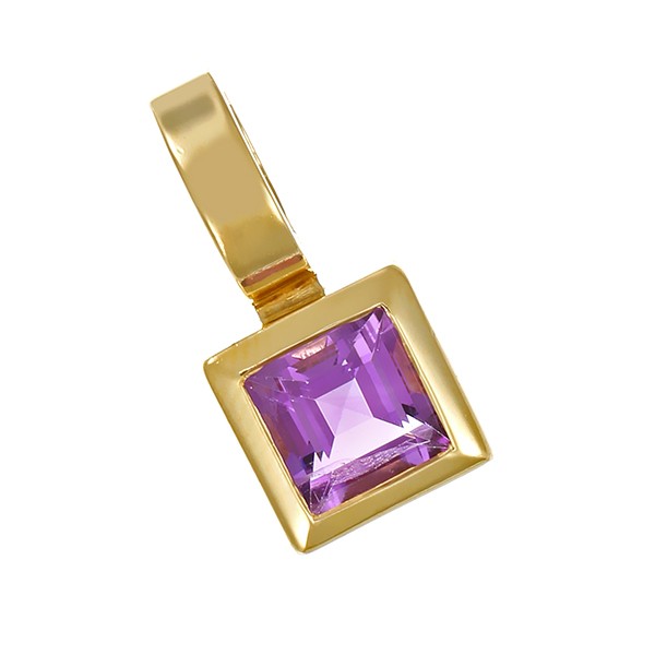 Anhänger, 14K, Gelbgold, Amethyst, Clip Detailbild #1