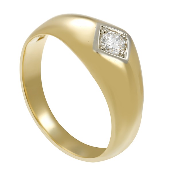 Brillantring, 14K, Gelb-/Weißgold, ca. 0,18ct Detailbild #1