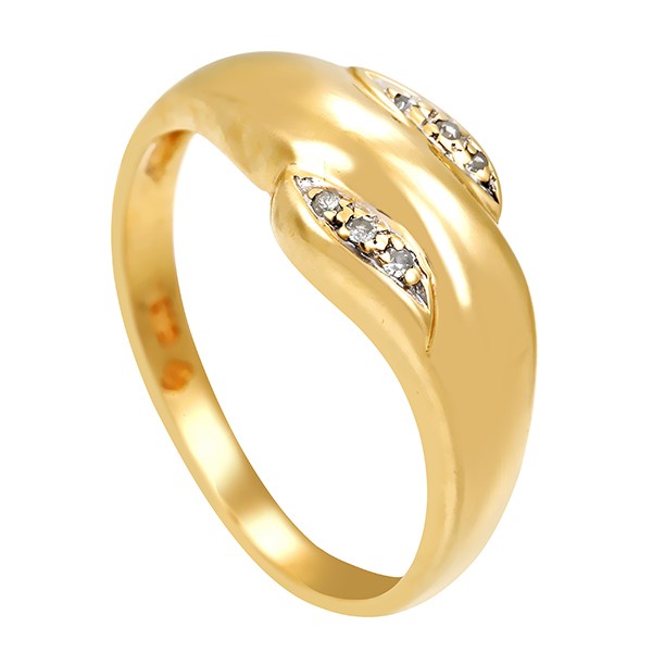 Diamantring, 14K, Gelbgold, Diamanten Detailbild #1