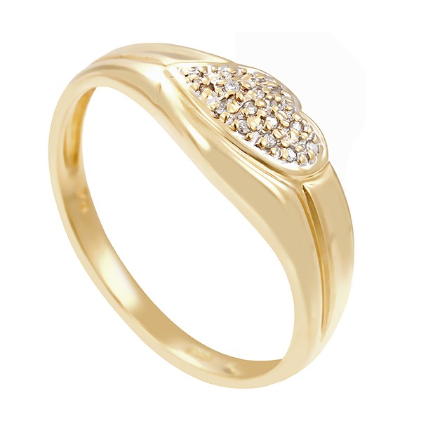 Diamantring, 14K, Gelbgold Detailbild #1