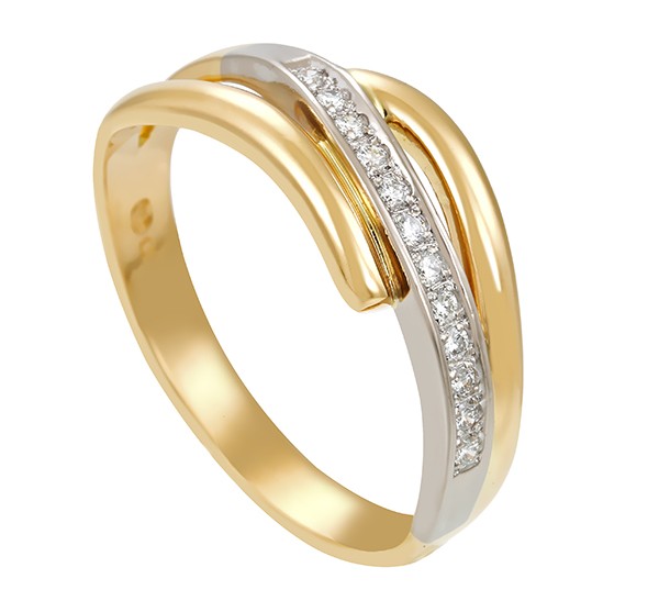 Diamantring, 18K, Gelb-/Weißgold, Brillant 0,24 ct Detailbild #1