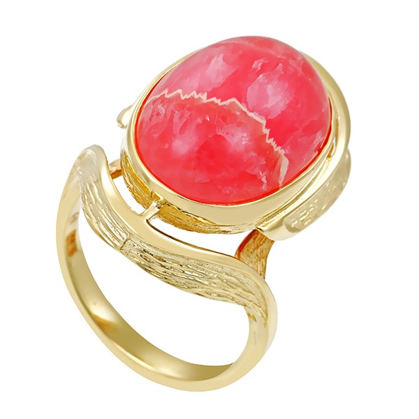 Damenring, 14K, Gelbgold, Rhodochrosit Detailbild #1