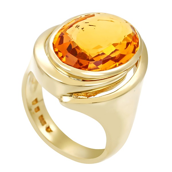 Ring, 14k, Gelbgold, Citrin Detailbild #1