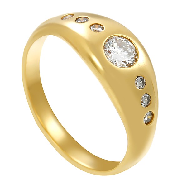 Ring, 18K, Gelbgold, Brillant, Diamanten Detailbild #1