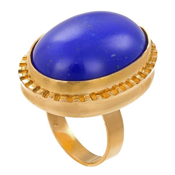 Ring, 18K, Gelbgold, Lapis Detailbild #1