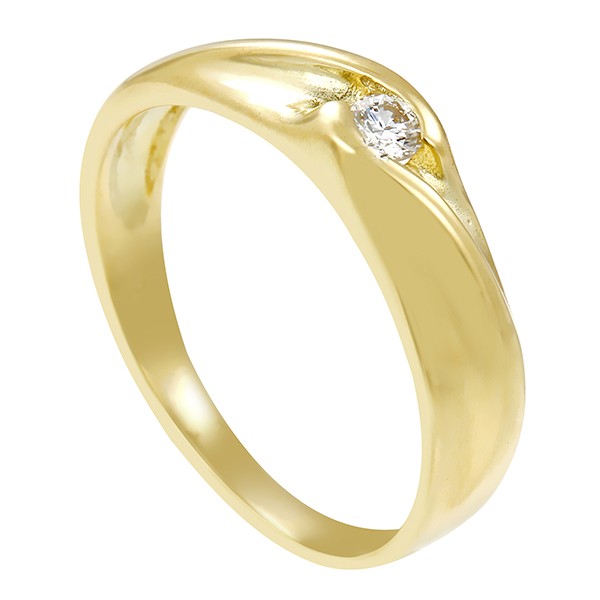 Diamantring, 14K, Gelbgold, Brillant Detailbild #1