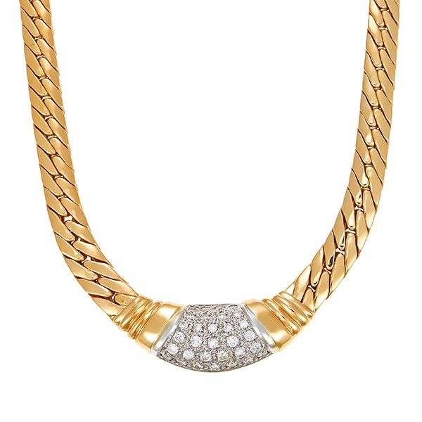 Collier, 14K, Gelb-/Weißgold, Brillant Detailbild #1