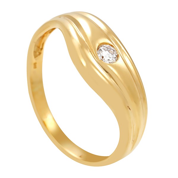 Diamantring, 14K, Gelbgold, Brillant 0,11 ct Detailbild #1