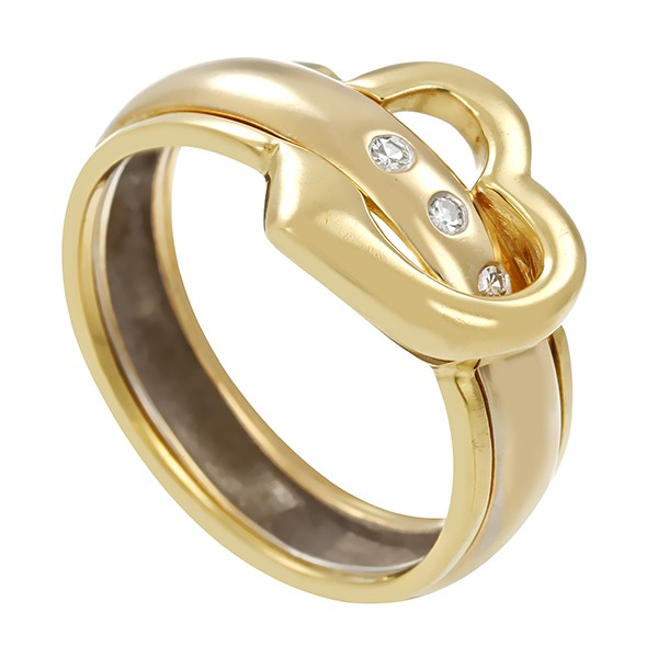 Ring, 8K, Gelb-/Weißgold, Diamant Detailbild #1