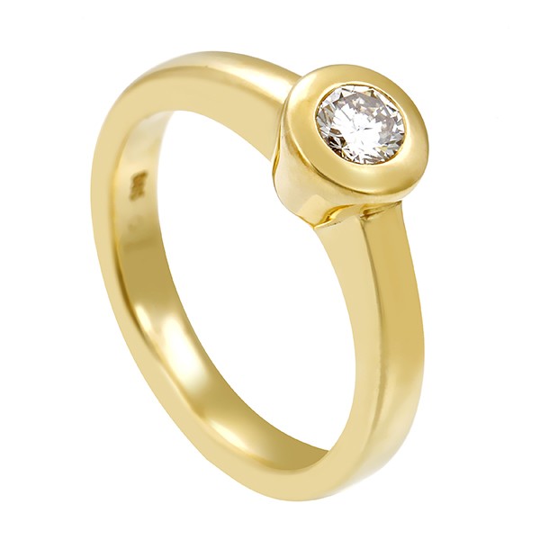 Diamantring, 14K, Gelbgold, Brillant Detailbild #1