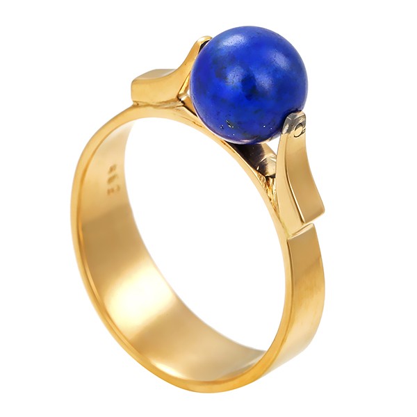 Ring, 14K, Gelbgold, Lapis Detailbild #1