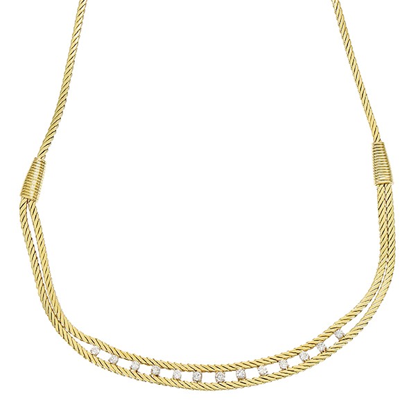 Collier, 14K, Gelbgold, Brillanten Detailbild #1