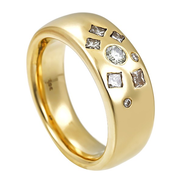 Ring, 14K, Gelbgold, Brillanten, Diamanten Detailbild #1