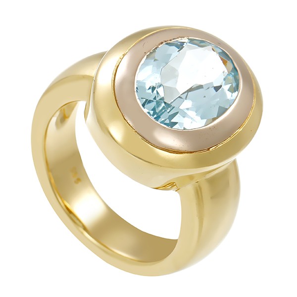 Ring, 14K, Gelbgold, Aquamarin Detailbild #1