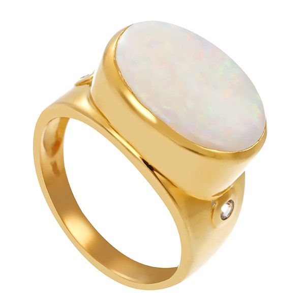 Ring, 8K, Gelbgold, Opal, Schmuckstein Detailbild #1