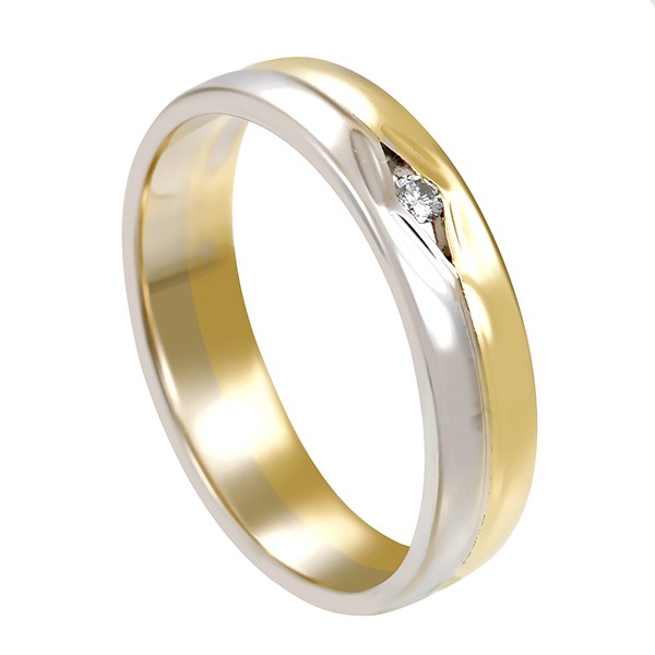 Diamantring, 14K, Gelb-/Weißgold, Brillant Detailbild #1