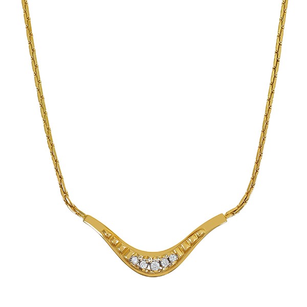 Collier, 18K, Gelb-/Weißgold, Brillanten 0,15 ct Detailbild #1