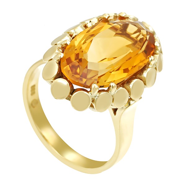 Ring, 14K, Gelbgold, Citrin Detailbild #1