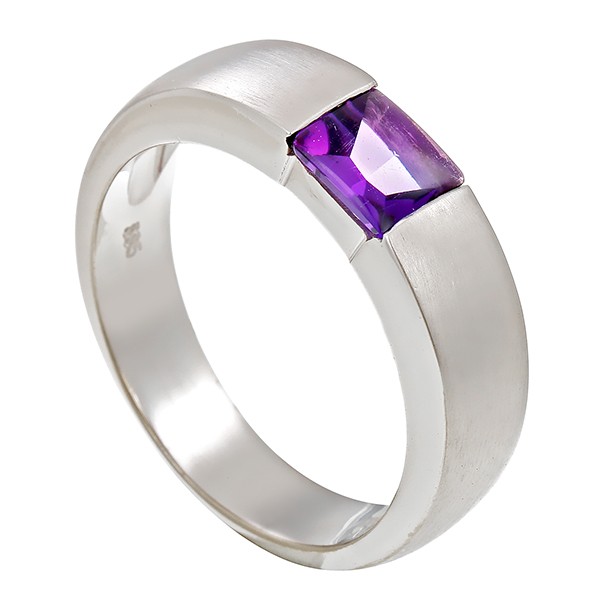 Ring, 14K, Weißgold, Amethyst Detailbild #1