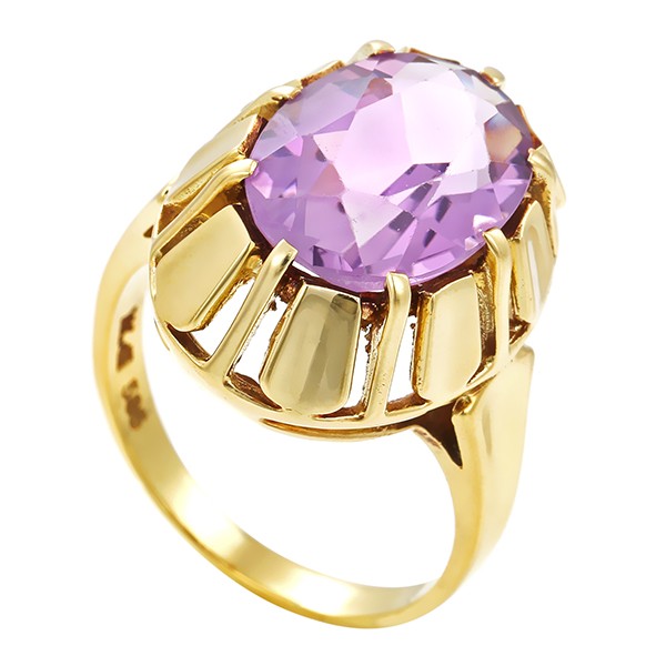 Ring, 14K, Gelbgold, Amethyst Detailbild #1