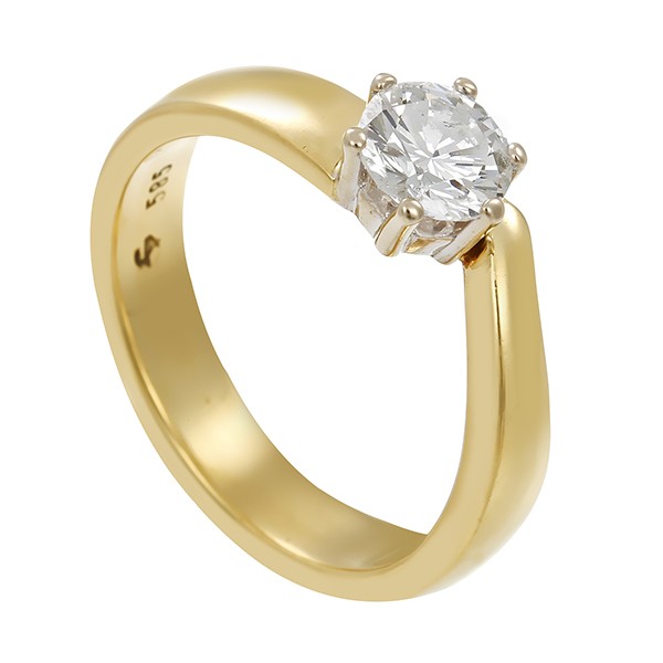 Diamantring, 14K, Gelbgold, Brillant 0,49 ct Detailbild #1