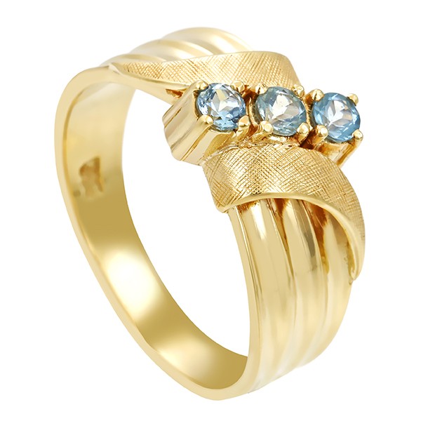 Ring, 14K, Gelbgold, synthetischer Spinell Detailbild #1