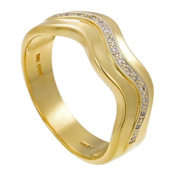 Diamantring, 14K, Gelb-/Weißgold, Diamanten Detailbild #1