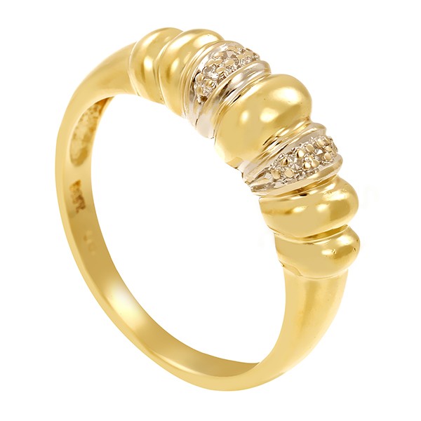 Ring, 14K, Gelb-/Weißgold, Diamanten, U54 Detailbild #1