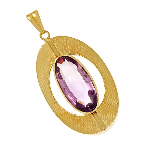 Anhänger, 14K, Gelbgold, Amethyst Detailbild #1