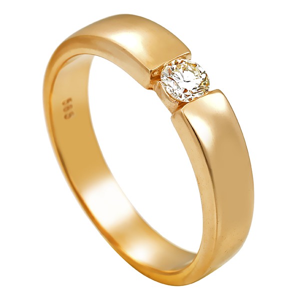 Diamantring, 14K, Gelbgold, Brillant Detailbild #1