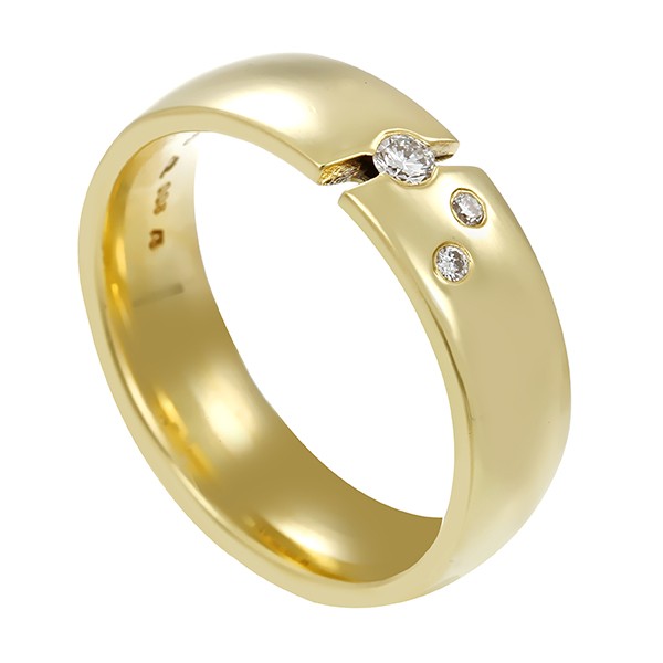 Ring, 14K, Gelbgold, Brillanten Detailbild #1