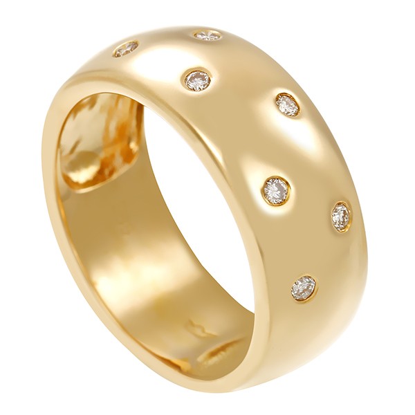 Ring, 14K, Gelbgold, Brillanten Detailbild #1