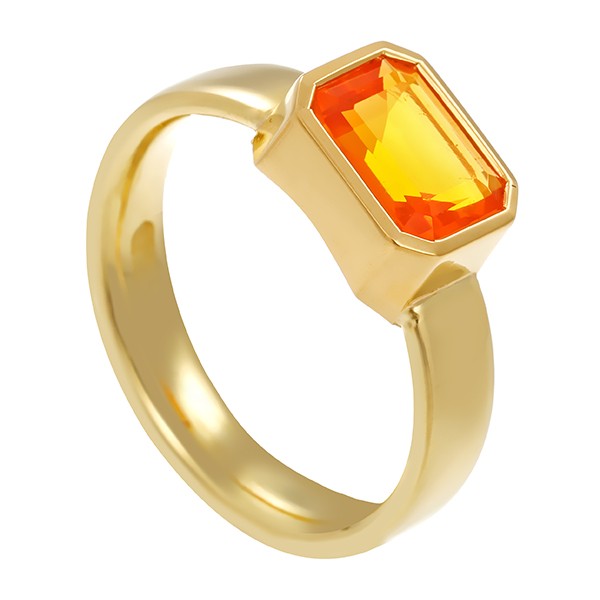 Ring, 18K, Gelbgold, Feueropal Detailbild #1