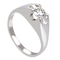 Diamantring, 14K, Weißgold, Brillant 0,42 ct Detailbild #1