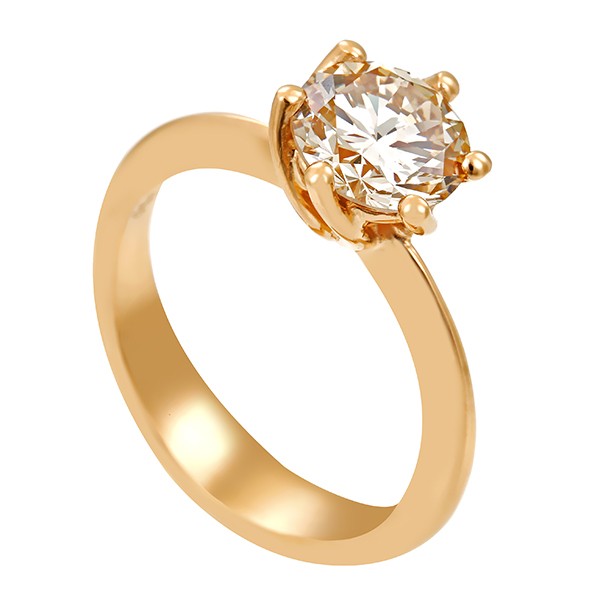 Diamantring, 18K, Roségold, Brillant 1,78 ct Detailbild #1