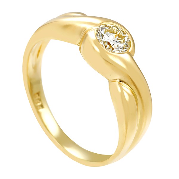 Diamantring, 14K, Gelbgold, Brillant 0,45 ct Detailbild #1