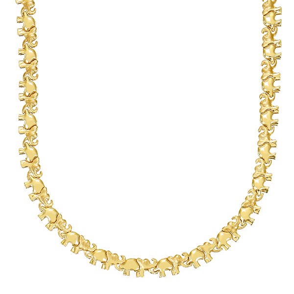 Collier, 14K, Gelbgold, Elefanten Detailbild #1