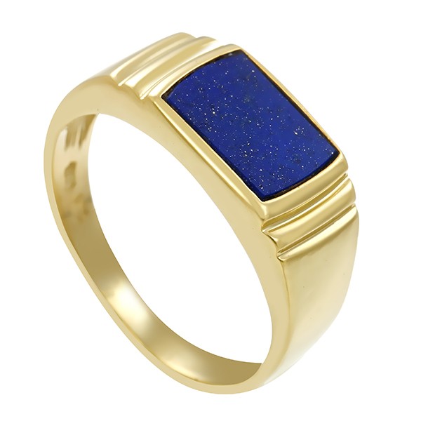 Ring, 14K, Gelbgold, Lapis Detailbild #1