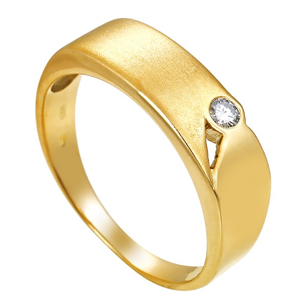 Diamantring, 14K, Gelbgold, Brillant Detailbild #1