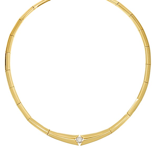 Collier, 18K, Gelb-/Weißgold, Brillant Detailbild #1