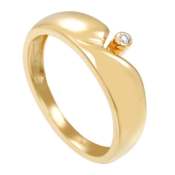 Diamantring, 14K, Gelbgold, Brillant Detailbild #1