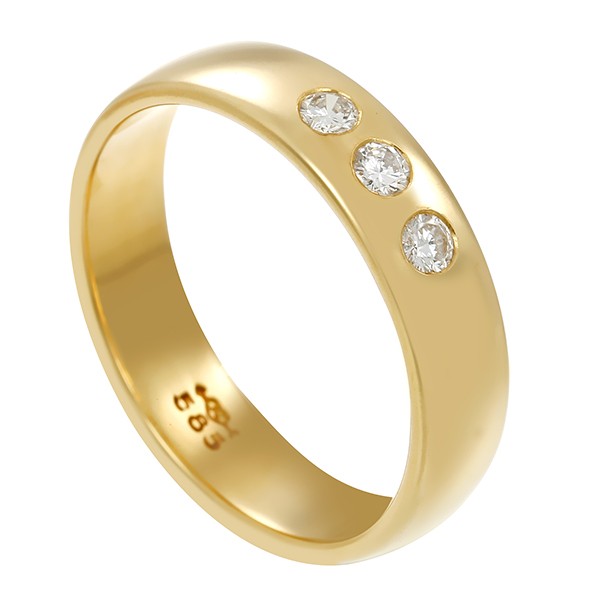 Diamantring, 14K, Gelbgold, Brillant Detailbild #1