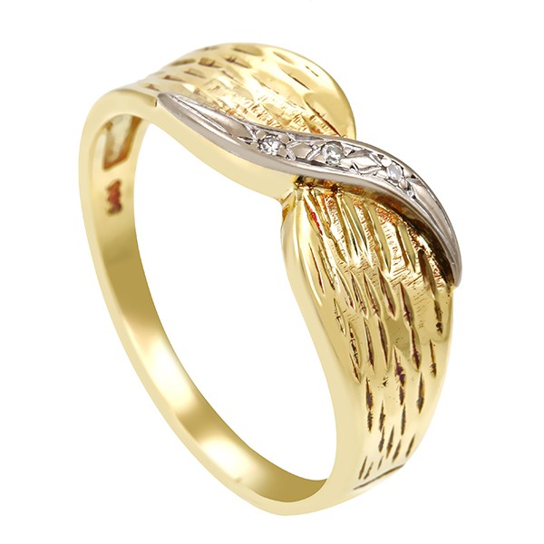 Diamantring, 14K, Gelb-/Weißgold, Diamanten Detailbild #1