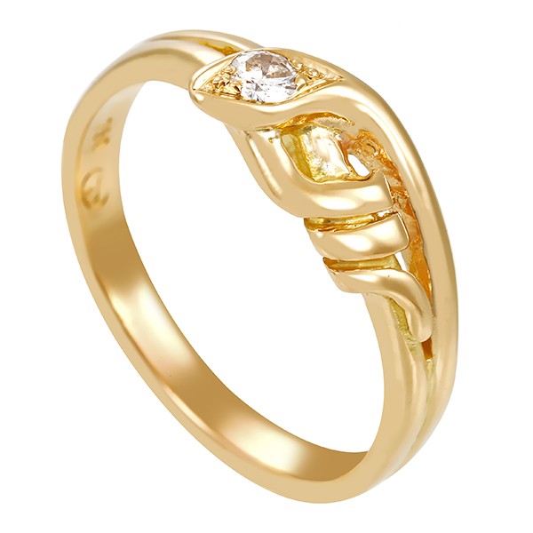 Diamantring, 18K, Gelbgold, Brillant(en) Detailbild #1