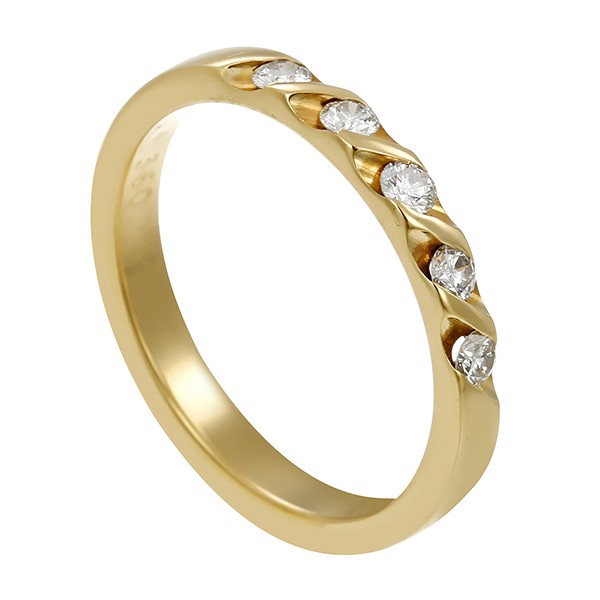 Diamantring, 14K, Gelbgold, Brillanten Detailbild #1