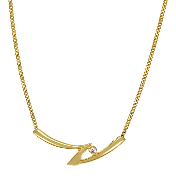 Collier, 14K, Gelb-/Weißgold, Diamant Detailbild #1